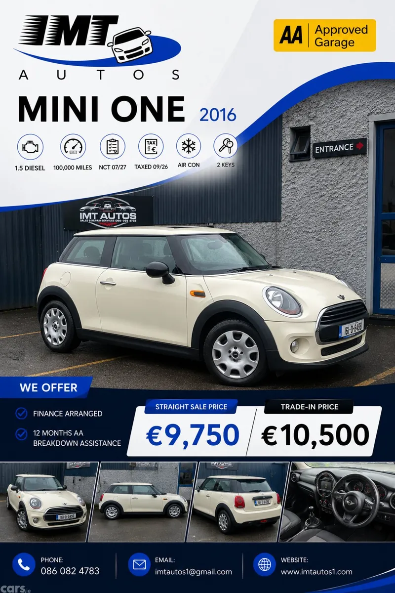 Mini One Hatchback, Diesel, 2016, White