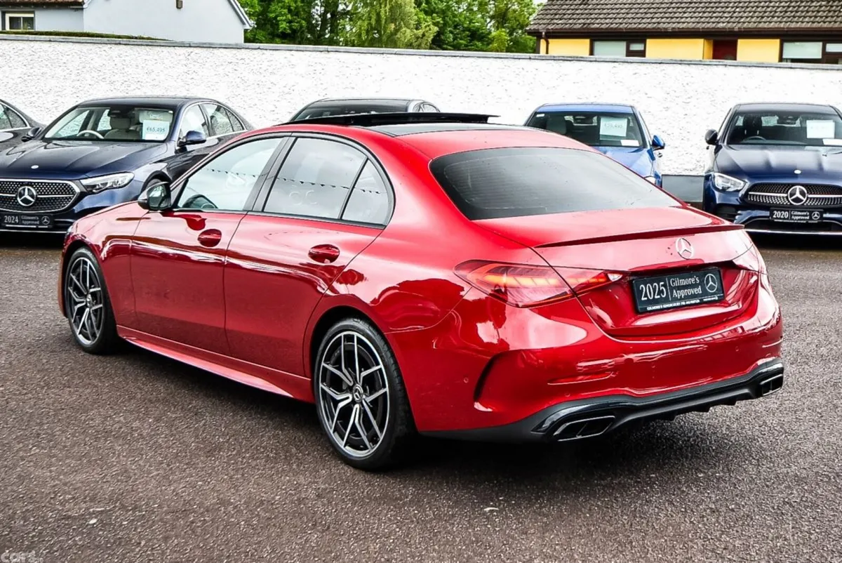 Mercedes-Benz C-Class Saloon, Diesel Hybrid, 2025, Red
