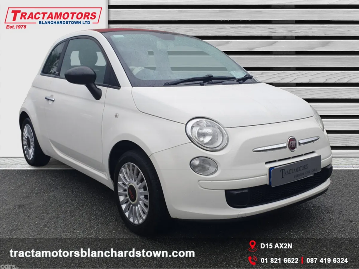 Fiat 500 Convertible, Petrol, 2016, White