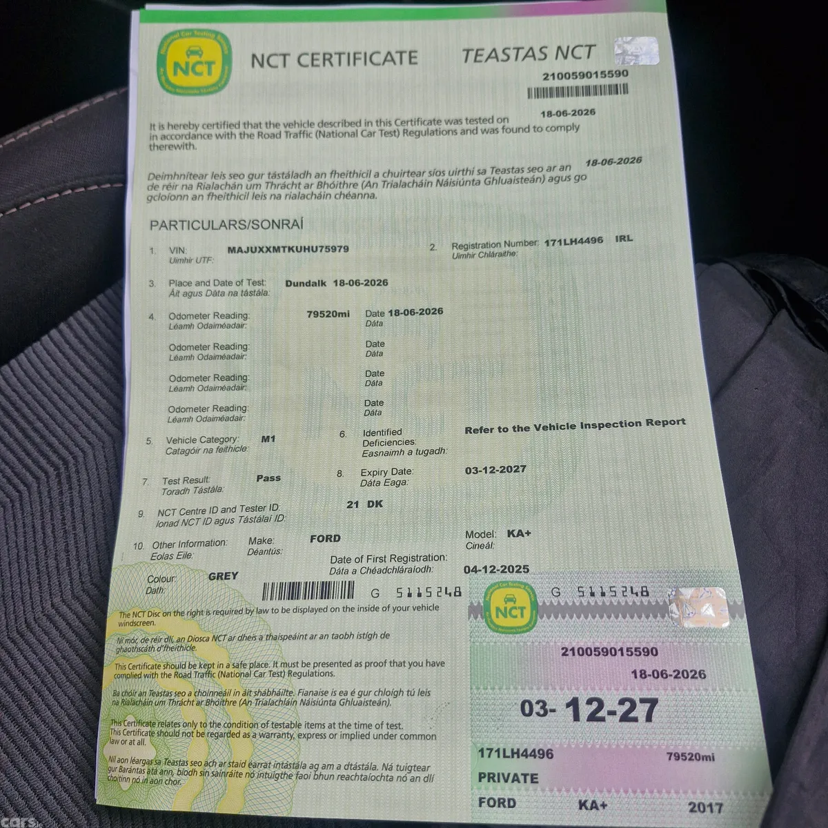 Ford KA+ Hatchback, Petrol, 2017, Grey