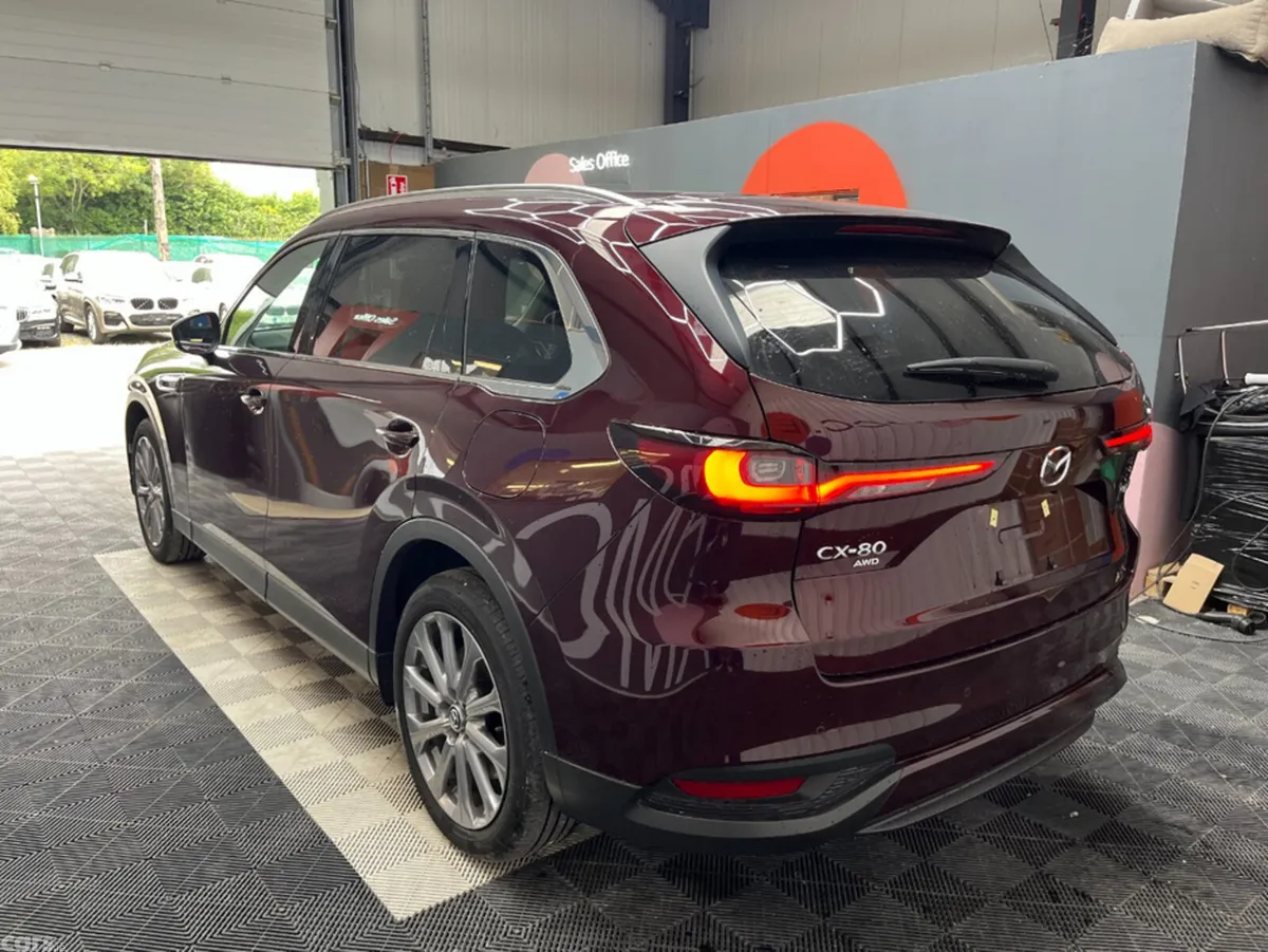 Mazda CX-80 SUV, Petrol Plug-in Hybrid, 2024, Red