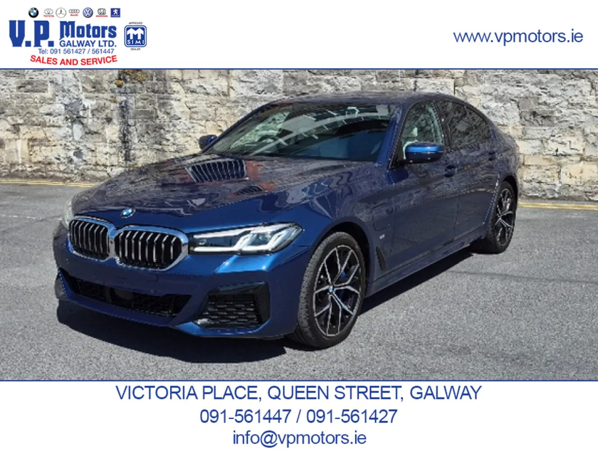 BMW 5-Series Saloon, Petrol Plug-in Hybrid, 2020, Blue