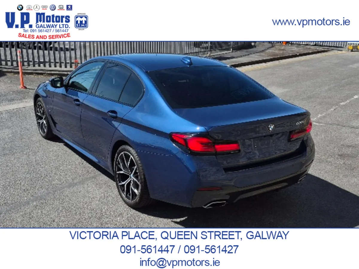BMW 5-Series Saloon, Petrol Plug-in Hybrid, 2020, Blue