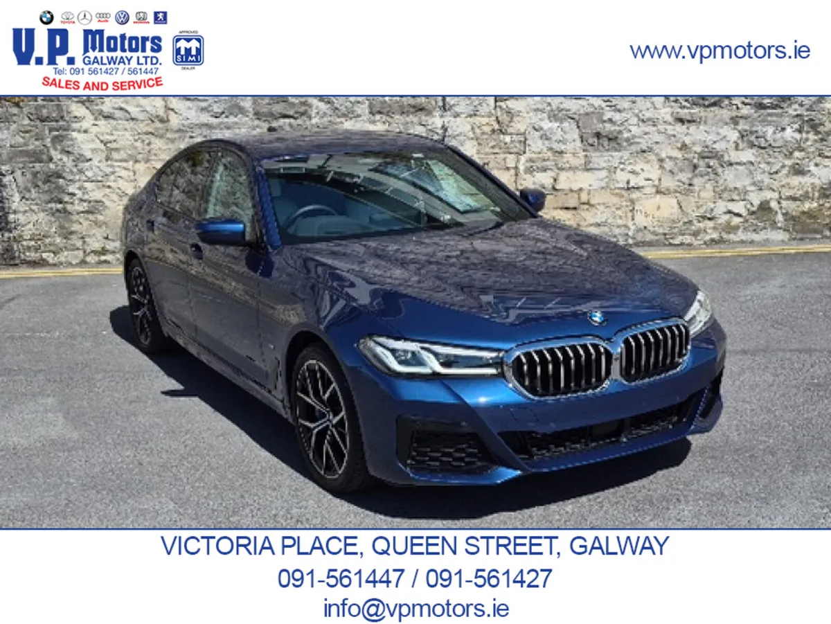 BMW 5-Series Saloon, Petrol Plug-in Hybrid, 2020, Blue