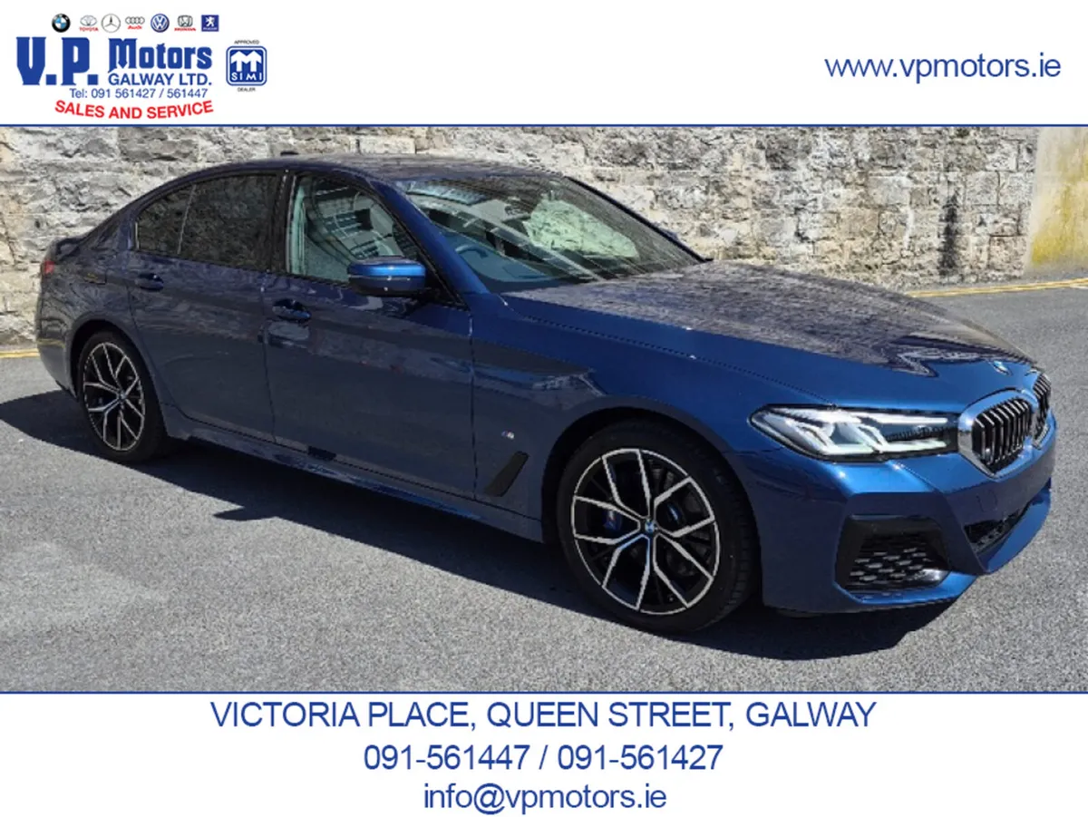 BMW 5-Series Saloon, Petrol Plug-in Hybrid, 2020, Blue