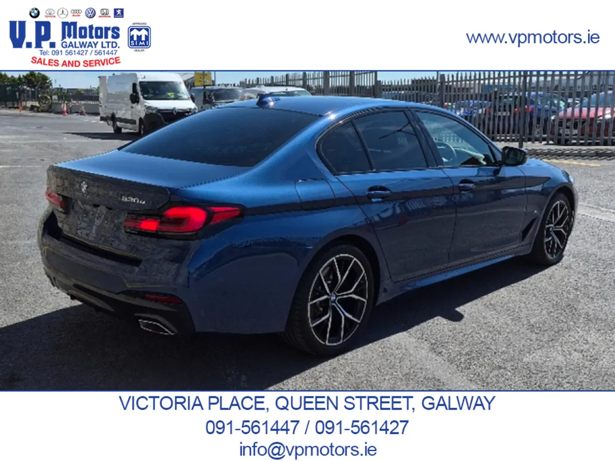 BMW 5-Series Saloon, Petrol Plug-in Hybrid, 2020, Blue