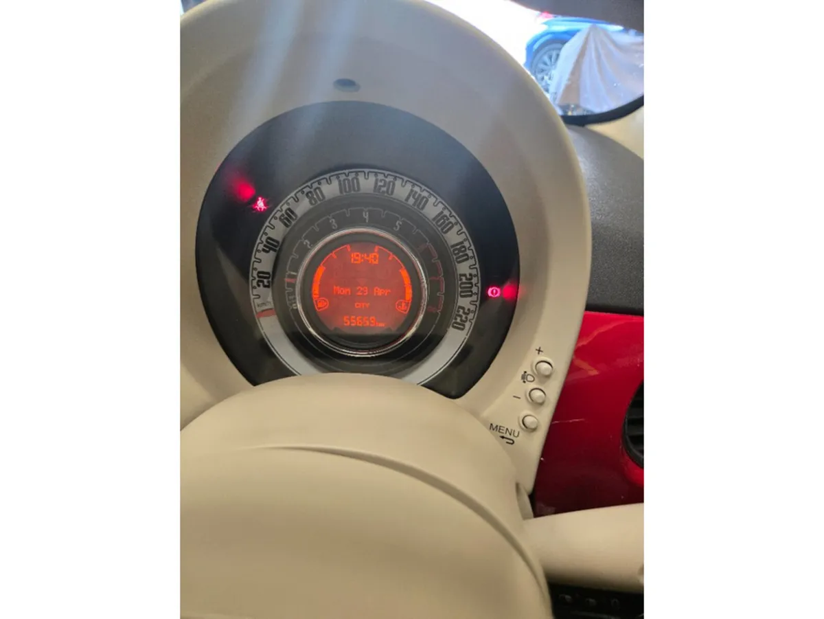 Fiat 500 Hatchback, Petrol, 2015, Red