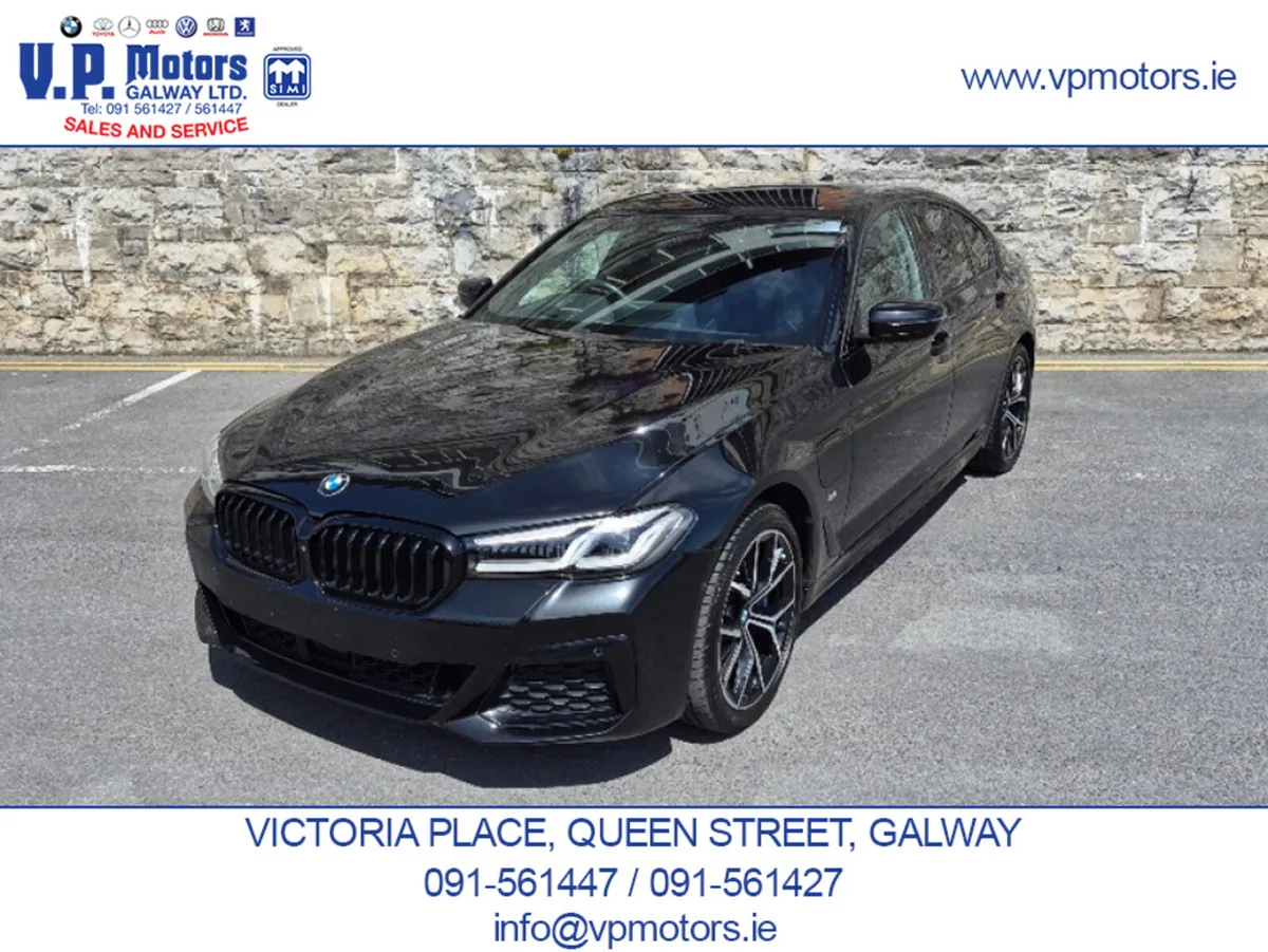 BMW 5-Series Saloon, Petrol Plug-in Hybrid, 2020, Black