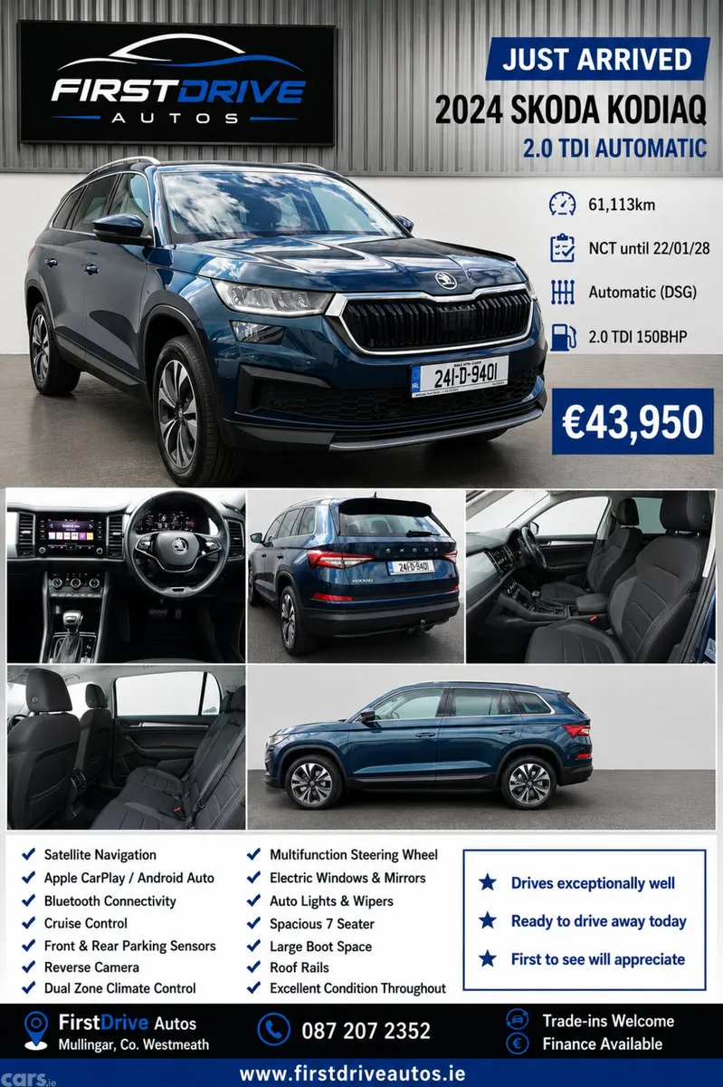 Skoda Kodiaq SUV, Diesel, 2024, Blue