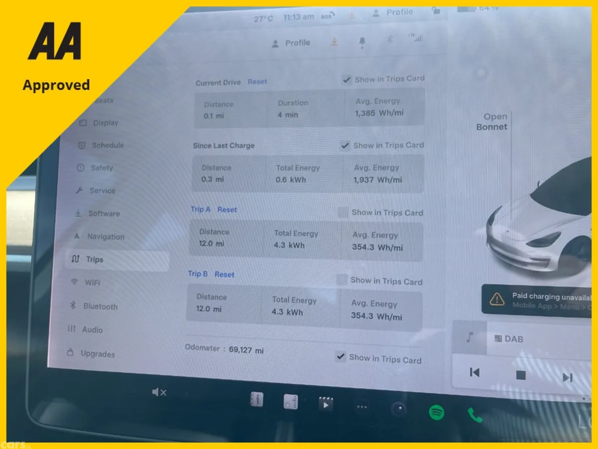 Tesla Model 3 Saloon, Electric, 2019, White