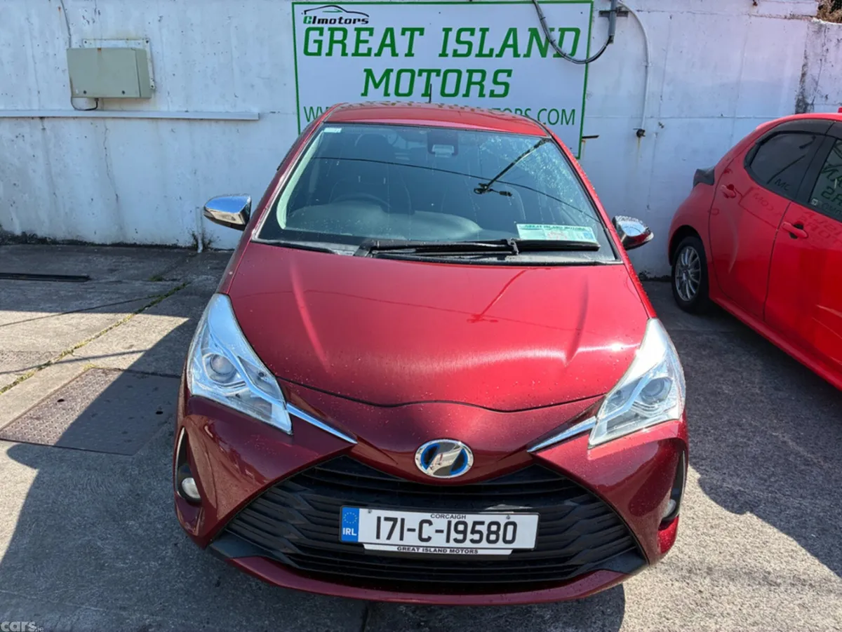 Toyota Vitz Hatchback, Petrol Hybrid, 2017, Red