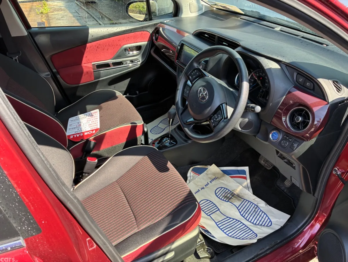 Toyota Vitz Hatchback, Petrol Hybrid, 2017, Red