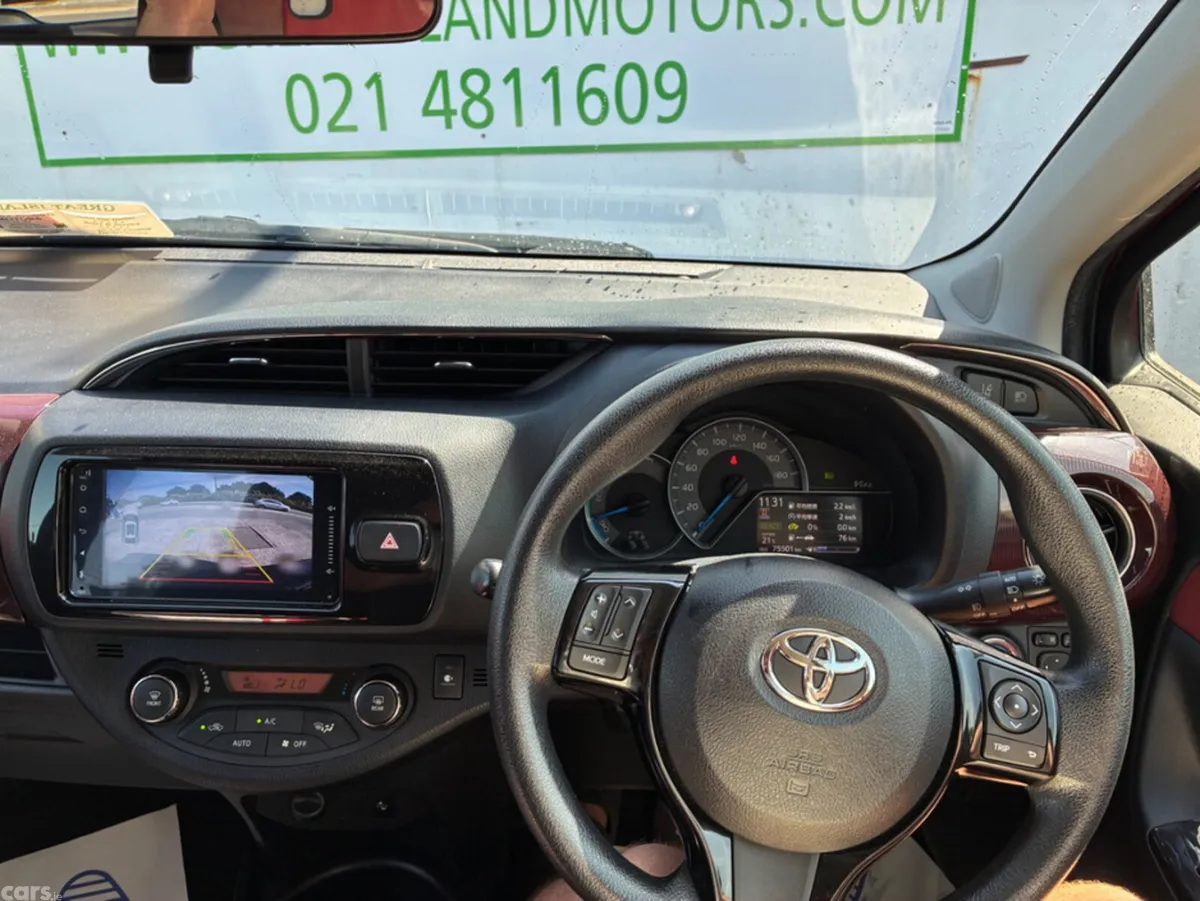 Toyota Vitz Hatchback, Petrol Hybrid, 2017, Red