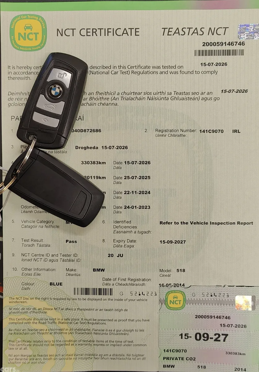 BMW 5-Series Saloon, Diesel, 2014, Blue