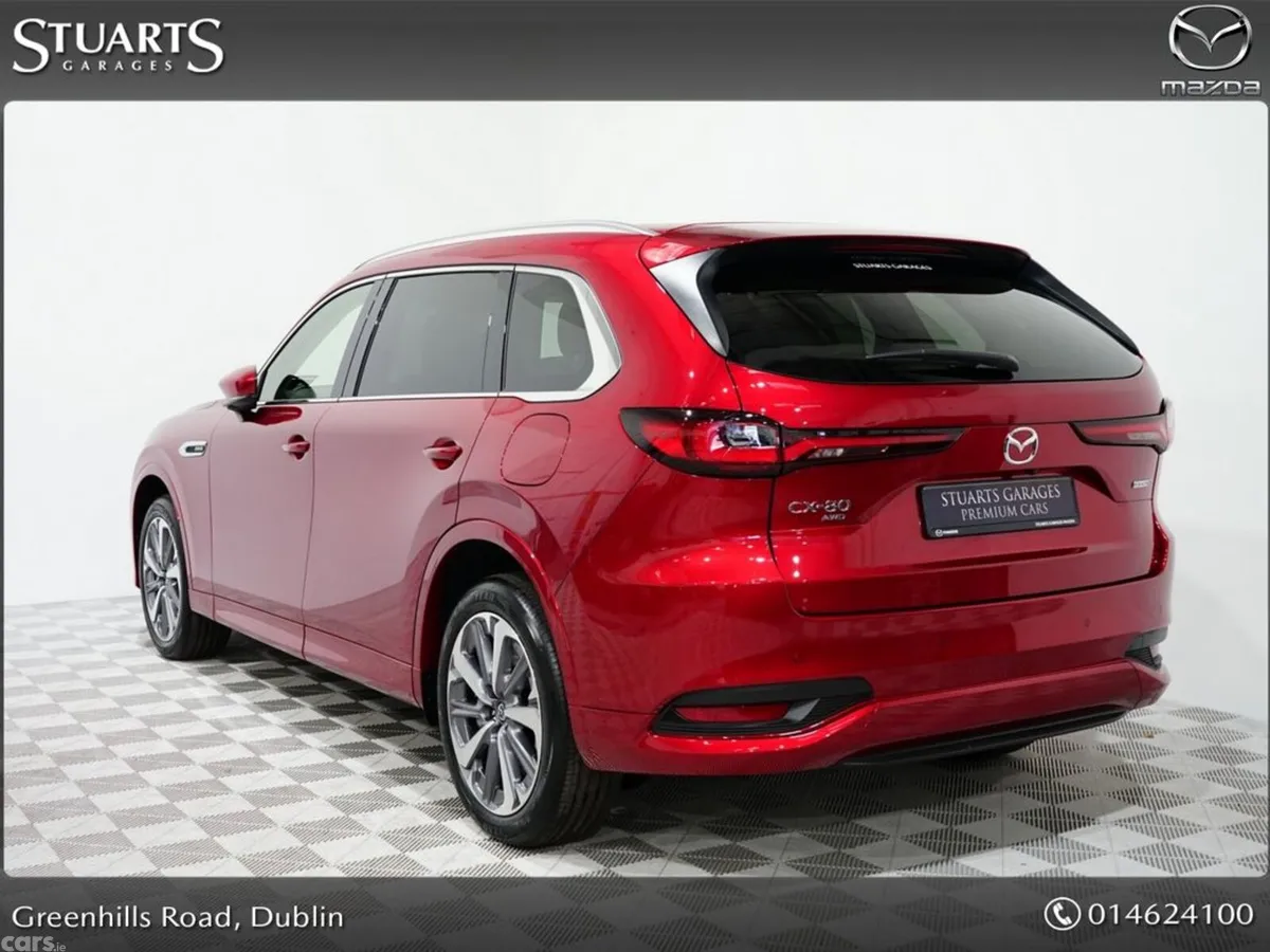 Mazda CX-80 SUV, Petrol Plug-in Hybrid, 2026, Red