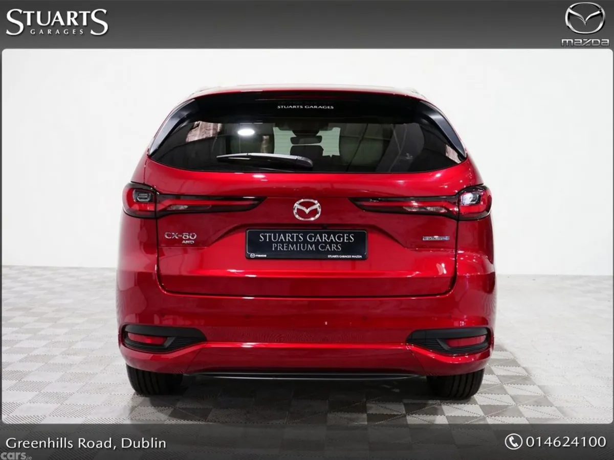 Mazda CX-80 SUV, Petrol Plug-in Hybrid, 2026, Red