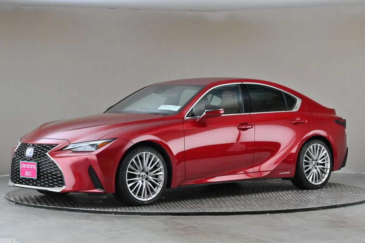 Lexus IS Saloon, Petrol Hybrid, 2021, Red