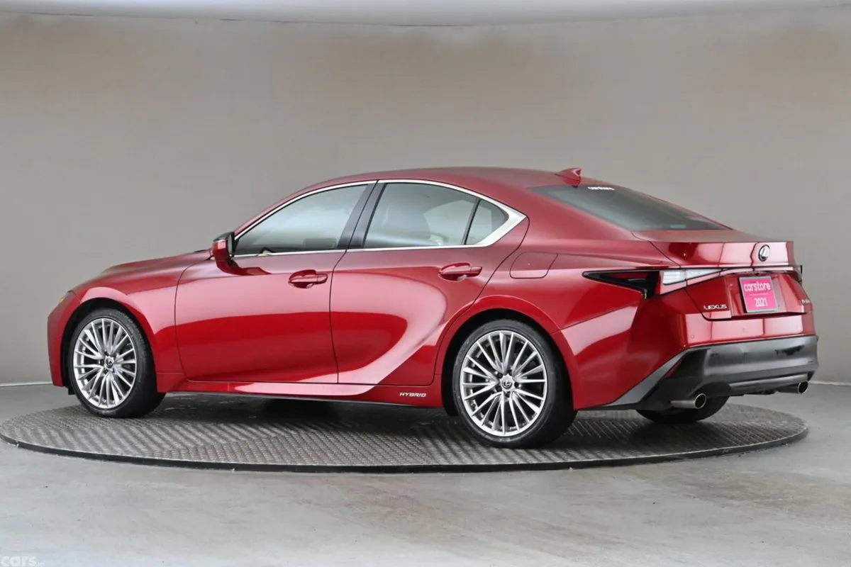 Lexus IS Saloon, Petrol Hybrid, 2021, Red