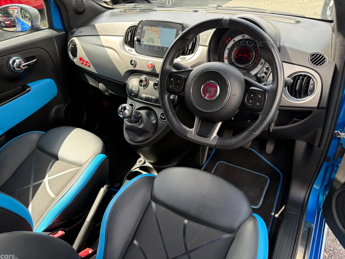 Fiat 500 Hatchback, Petrol, 2019, Blue