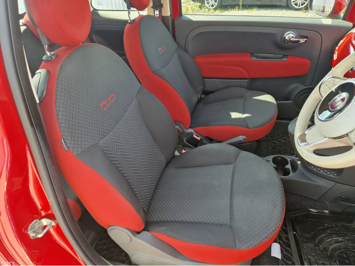 Fiat 500 Hatchback, Petrol, 2017, Red