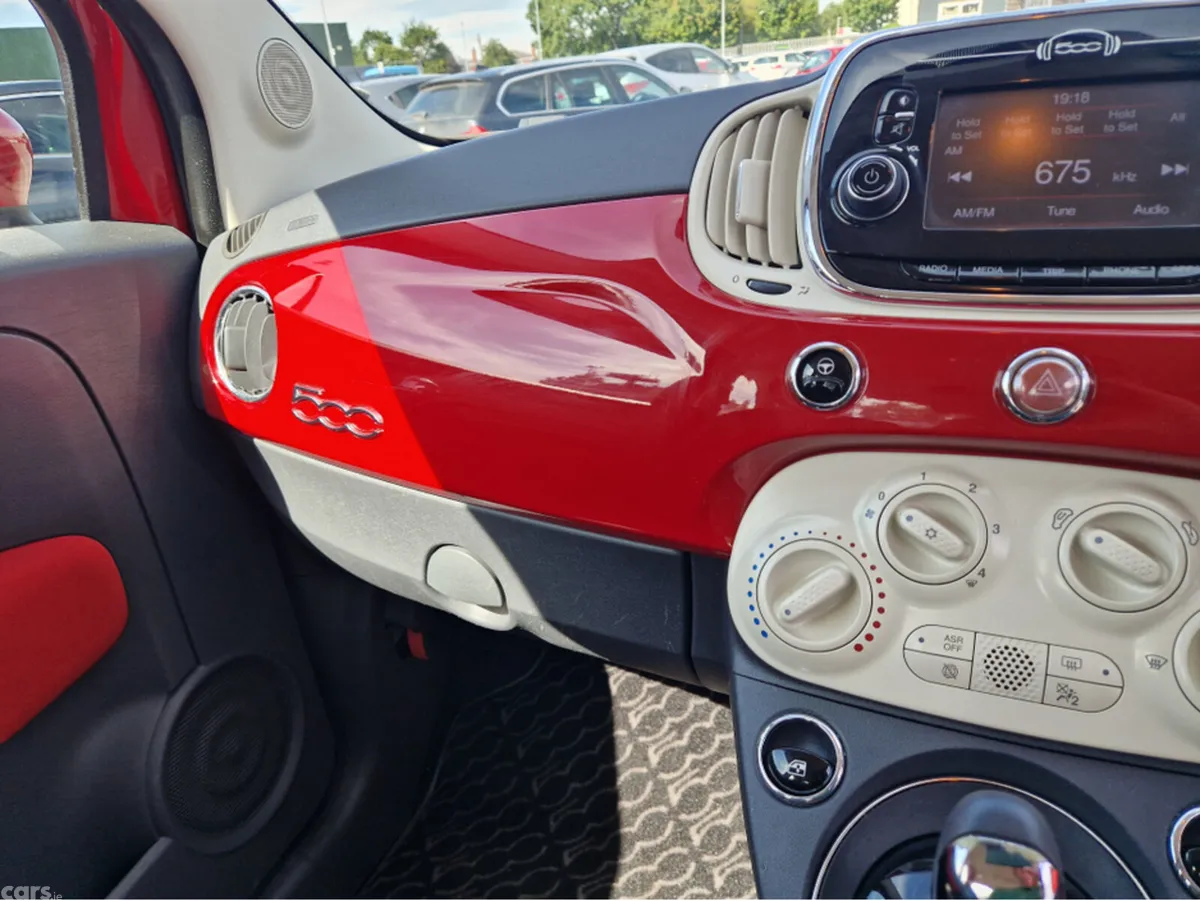 Fiat 500 Hatchback, Petrol, 2017, Red