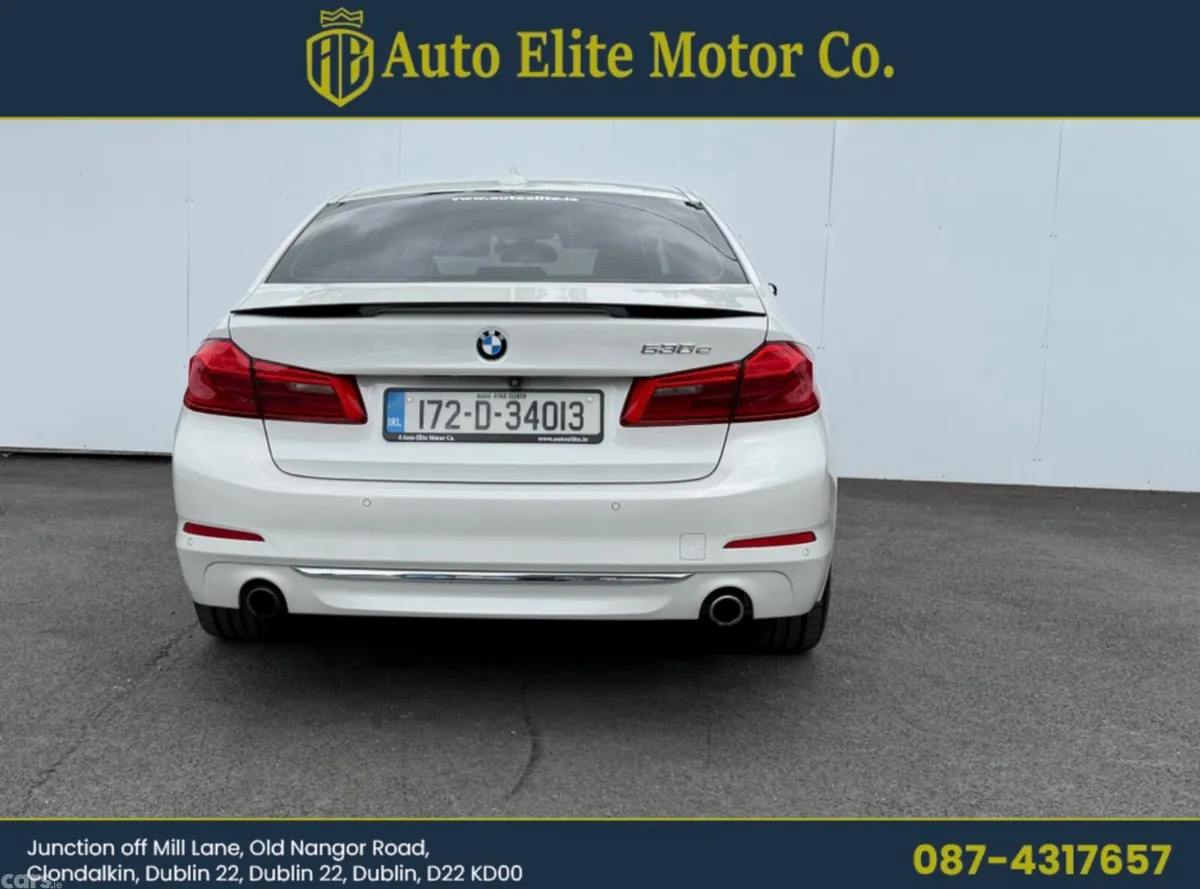 BMW 5-Series Saloon, Petrol Hybrid, 2017, White