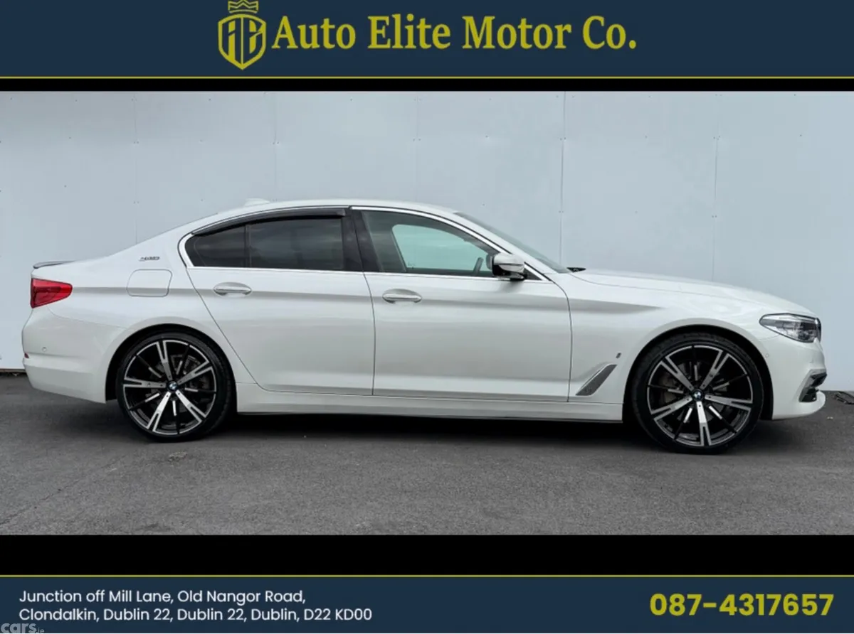 BMW 5-Series Saloon, Petrol Hybrid, 2017, White
