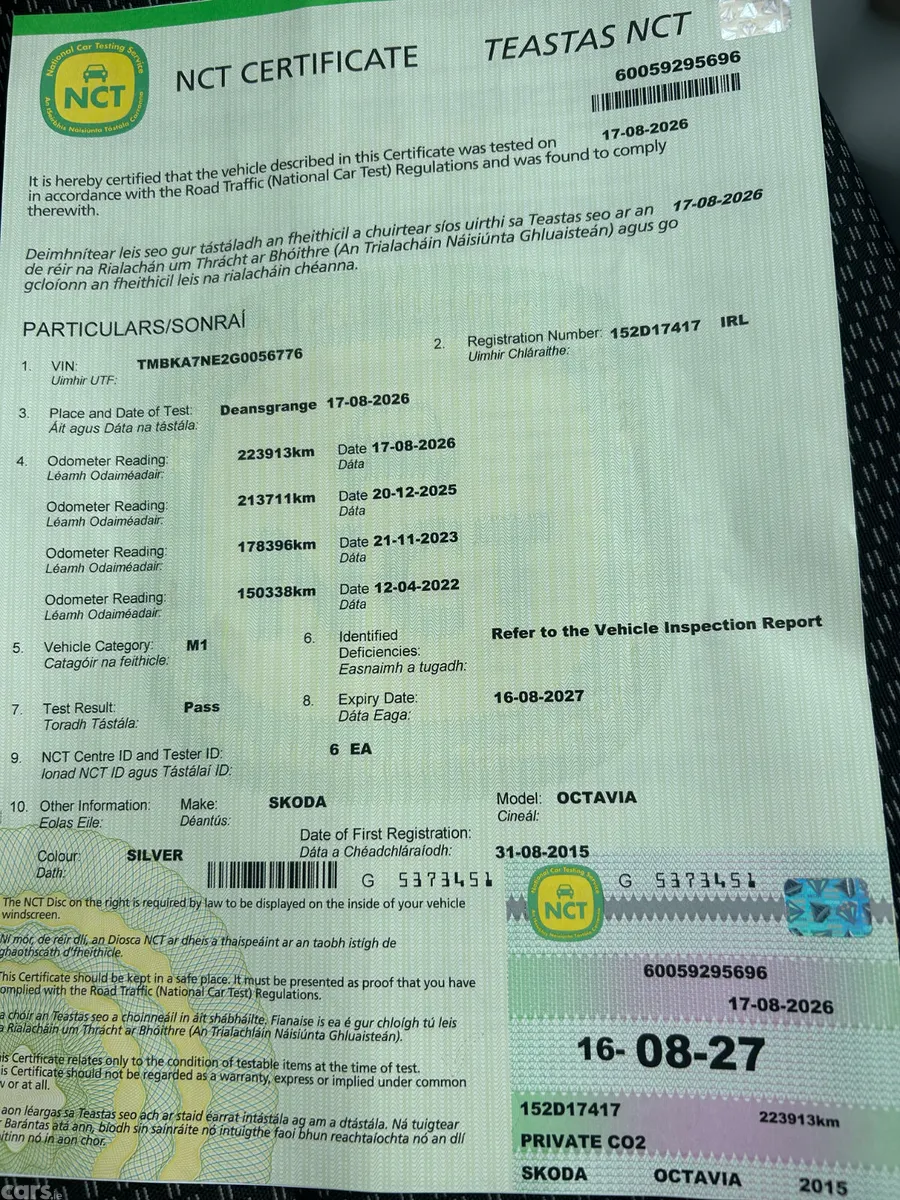 Skoda Octavia Estate, Petrol, 2015, Silver