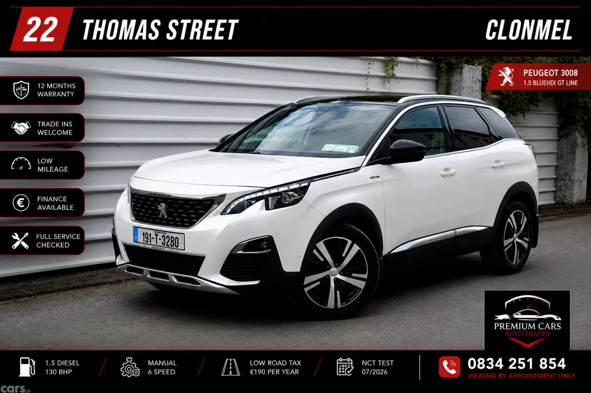 Peugeot 3008 Hatchback, Diesel, 2019, White