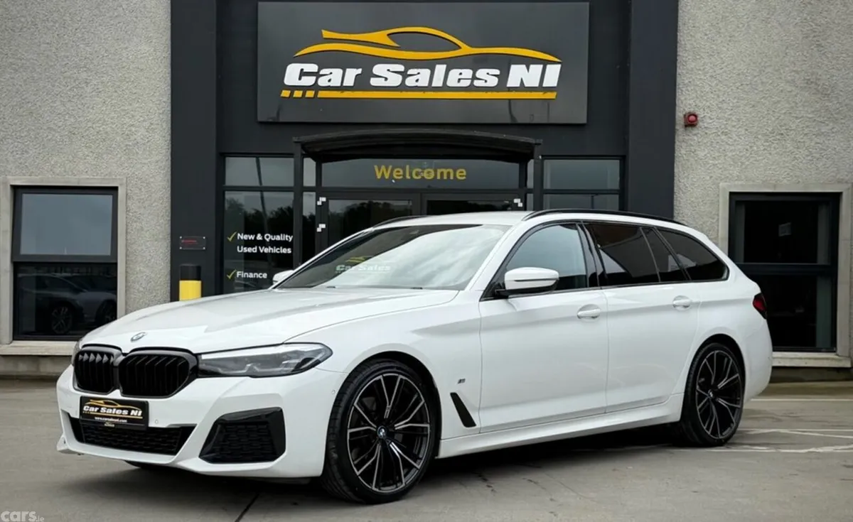 BMW 5-Series Estate, Diesel Hybrid, 2022, White