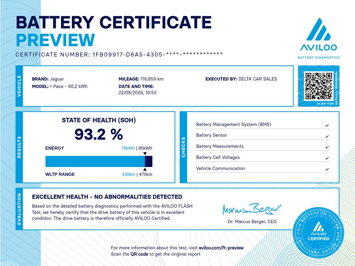 Jaguar I-Pace Hatchback, Electric, 2020, White