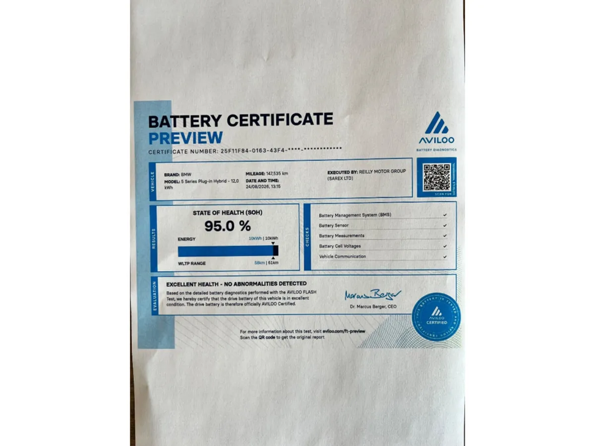 BMW 5-Series Saloon, Petrol Plug-in Hybrid, 2020, White