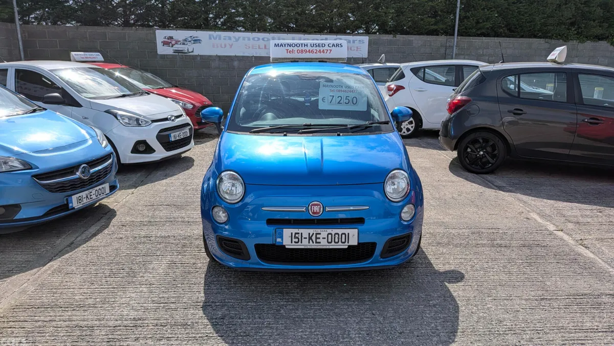 Fiat 500 Hatchback, Petrol, 2015, Blue