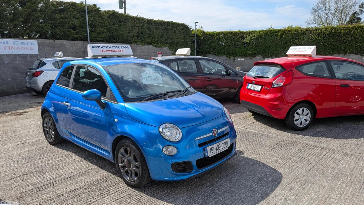 Fiat 500 Hatchback, Petrol, 2015, Blue