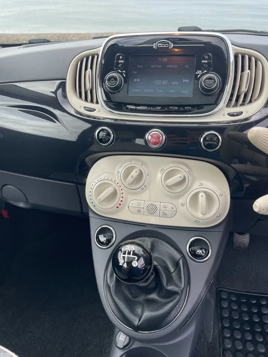 Fiat 500 Hatchback, Petrol, 2017, Black