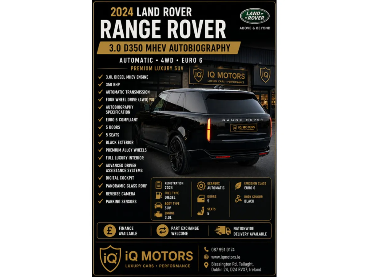 Land Rover Range Rover SUV, Diesel Hybrid, 2024, Black