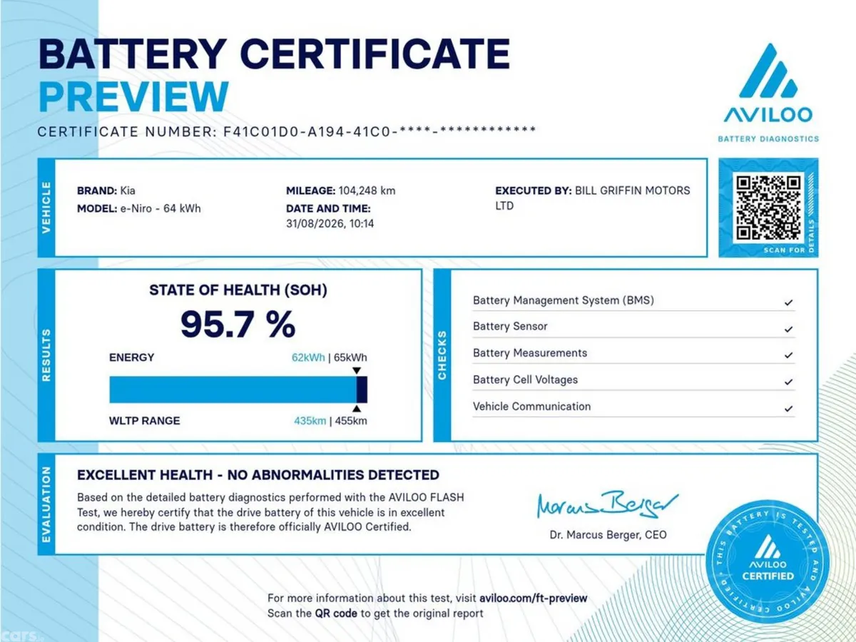 Kia e-Niro SUV, Electric, 2022, White