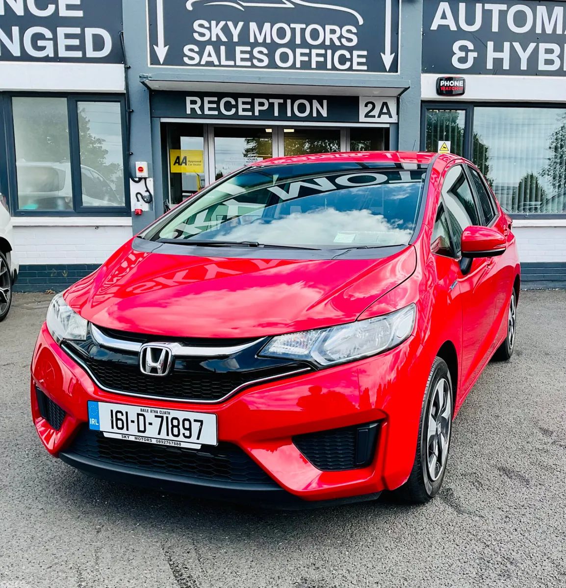 Honda Fit Hatchback, Petrol Hybrid, 2016, Red