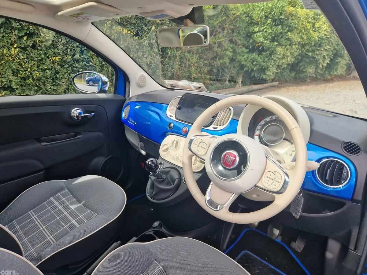 Fiat 500 Hatchback, Petrol, 2019, Blue
