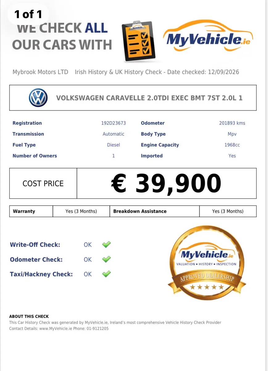 Volkswagen Caravelle MPV, Diesel, 2019, Black