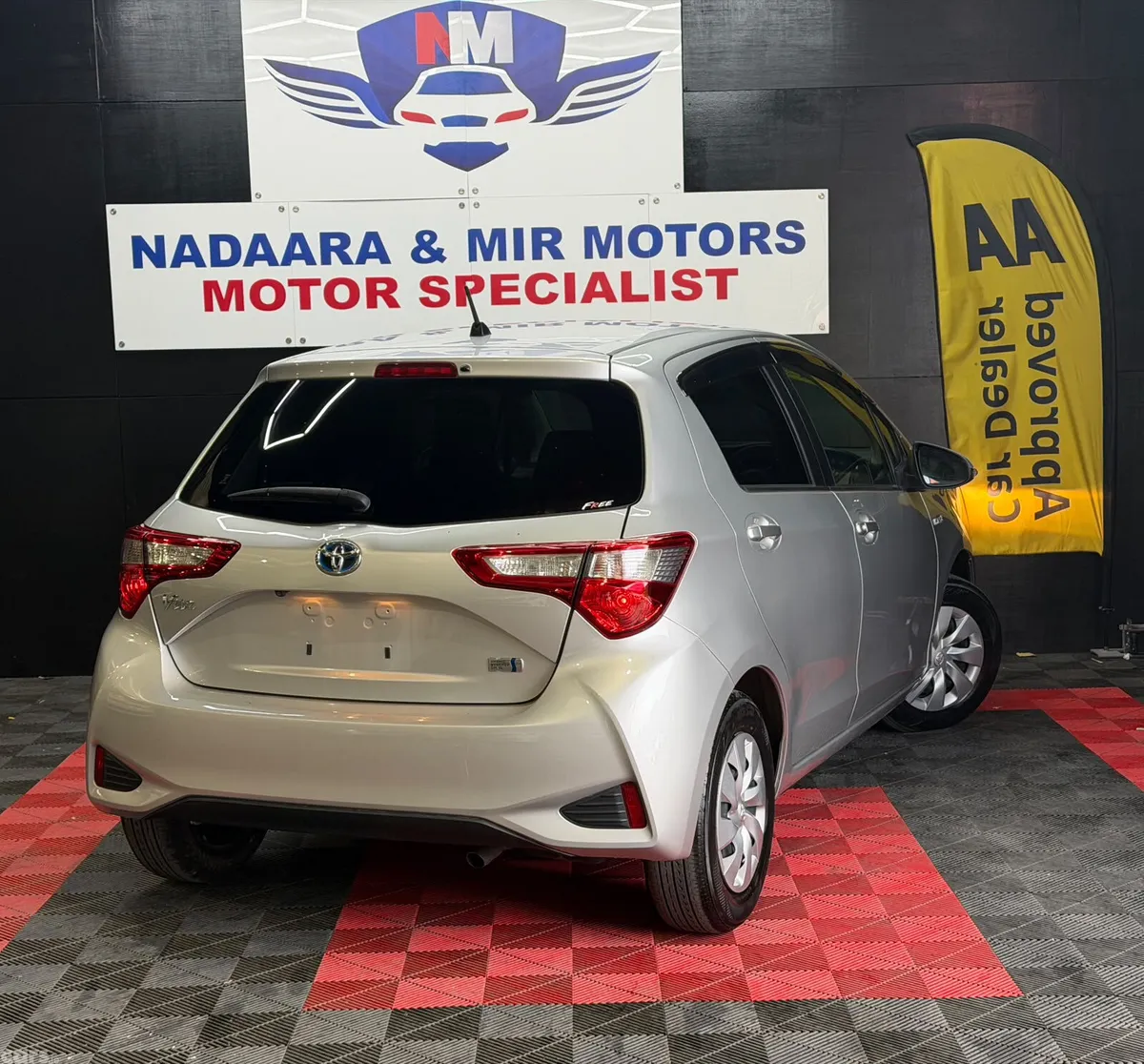 Toyota Vitz Hatchback, Petrol Hybrid, 2017, Silver