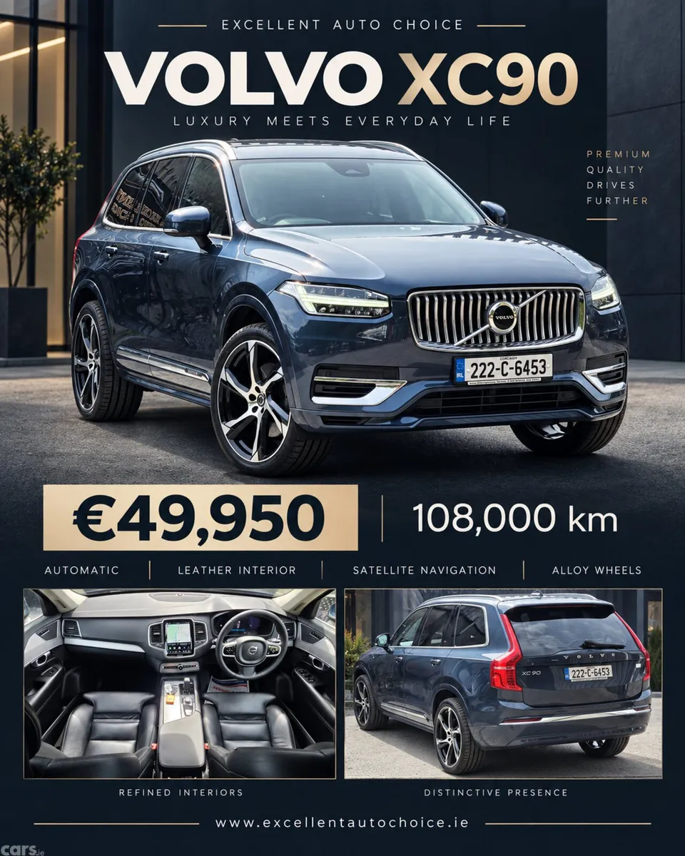 Volvo XC90 SUV, Petrol Plug-in Hybrid, 2022, Blue