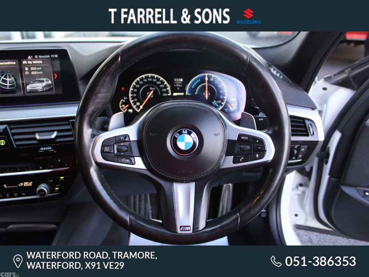 BMW 5-Series Saloon, Petrol Plug-in Hybrid, 2018, White