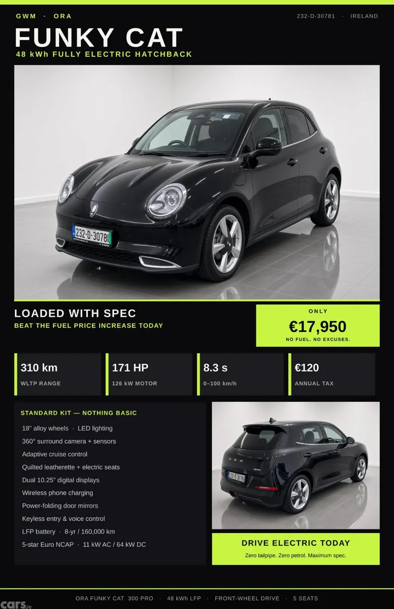 GWM Ora 03 Hatchback, Electric, 2023, Black