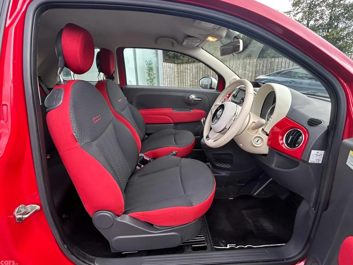 Fiat 500 Hatchback, Petrol, 2017, Red