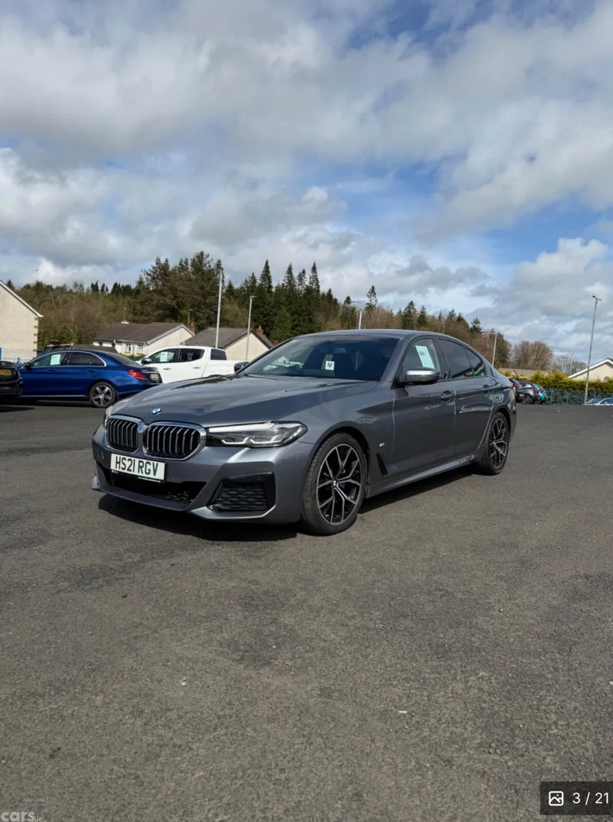 BMW 5-Series Saloon, Diesel Hybrid, 2021, Blue