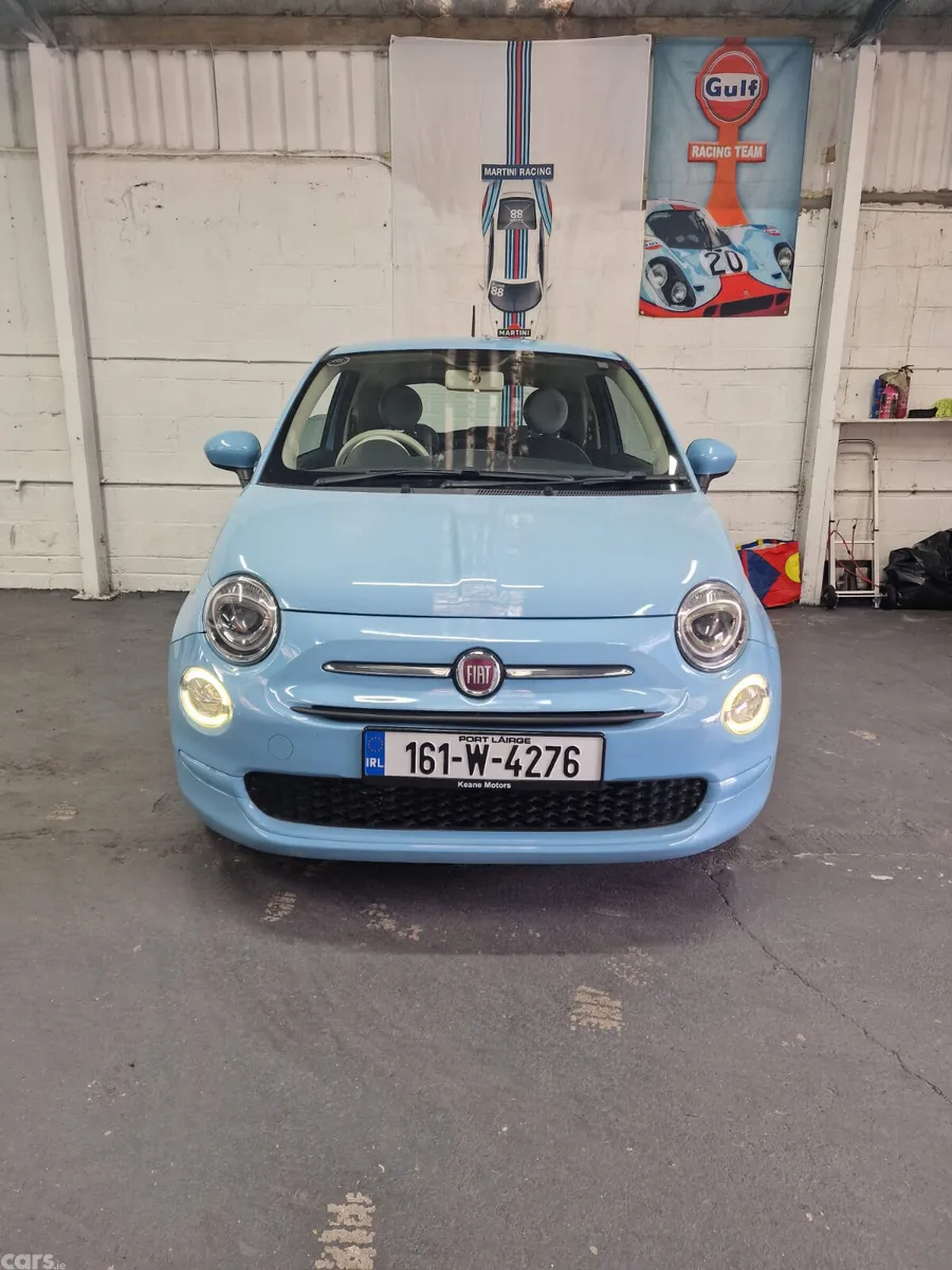 Fiat 500 Hatchback, Petrol, 2016, Blue