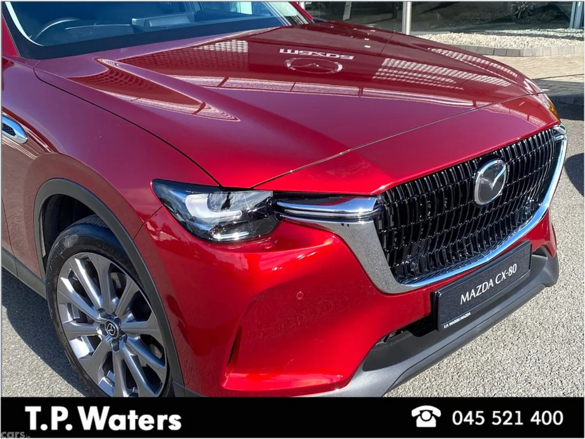 Mazda CX-80 SUV, Petrol Plug-in Hybrid, 2025, Red