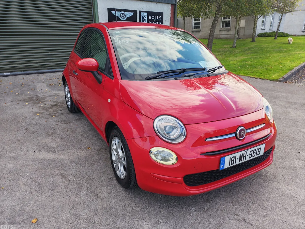 Fiat 500 Hatchback, Petrol, 2018, Red