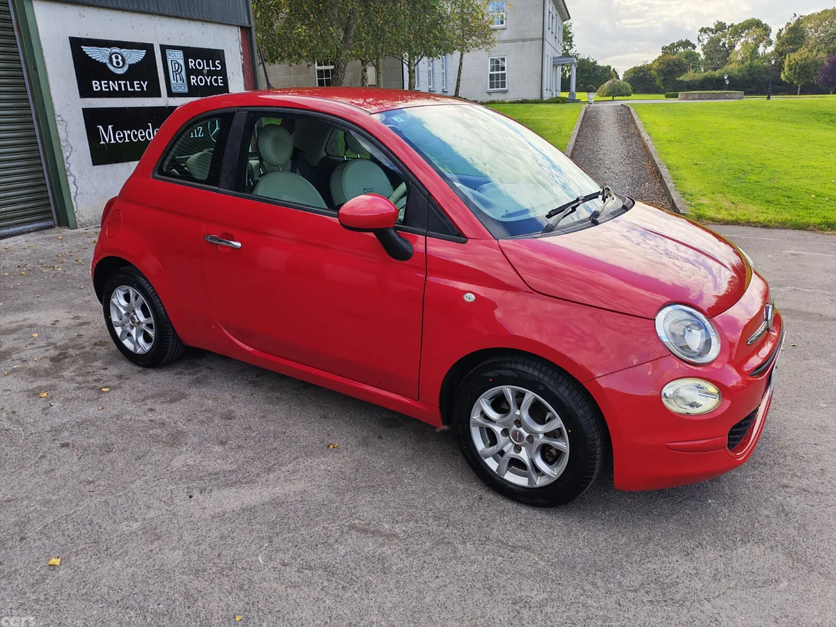 Fiat 500 Hatchback, Petrol, 2018, Red